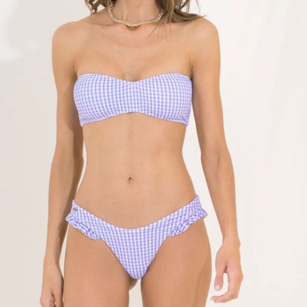 Maaji Seersucker Kona Strapless Bandeau Top NWT SIZE M